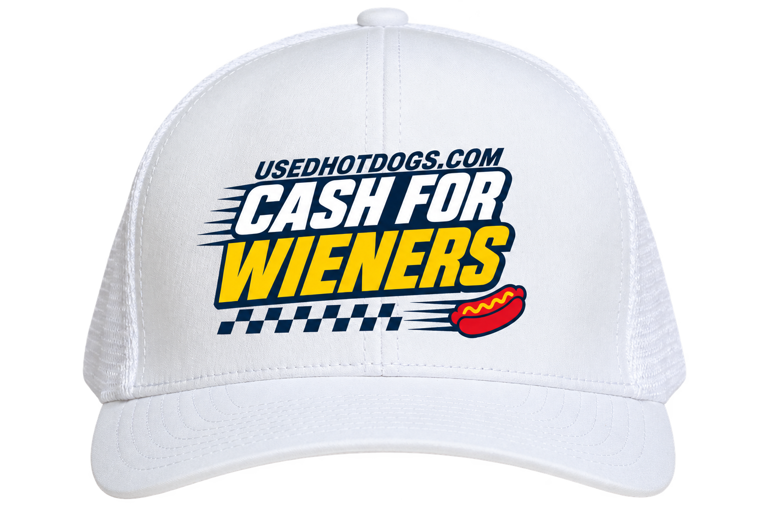 White UsedHotDogs.com Cash for Wieners hat