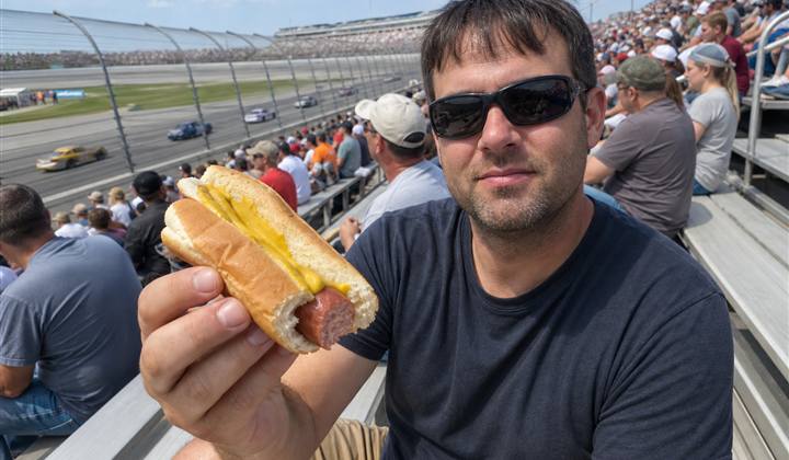 Recently listed race-day hot dog